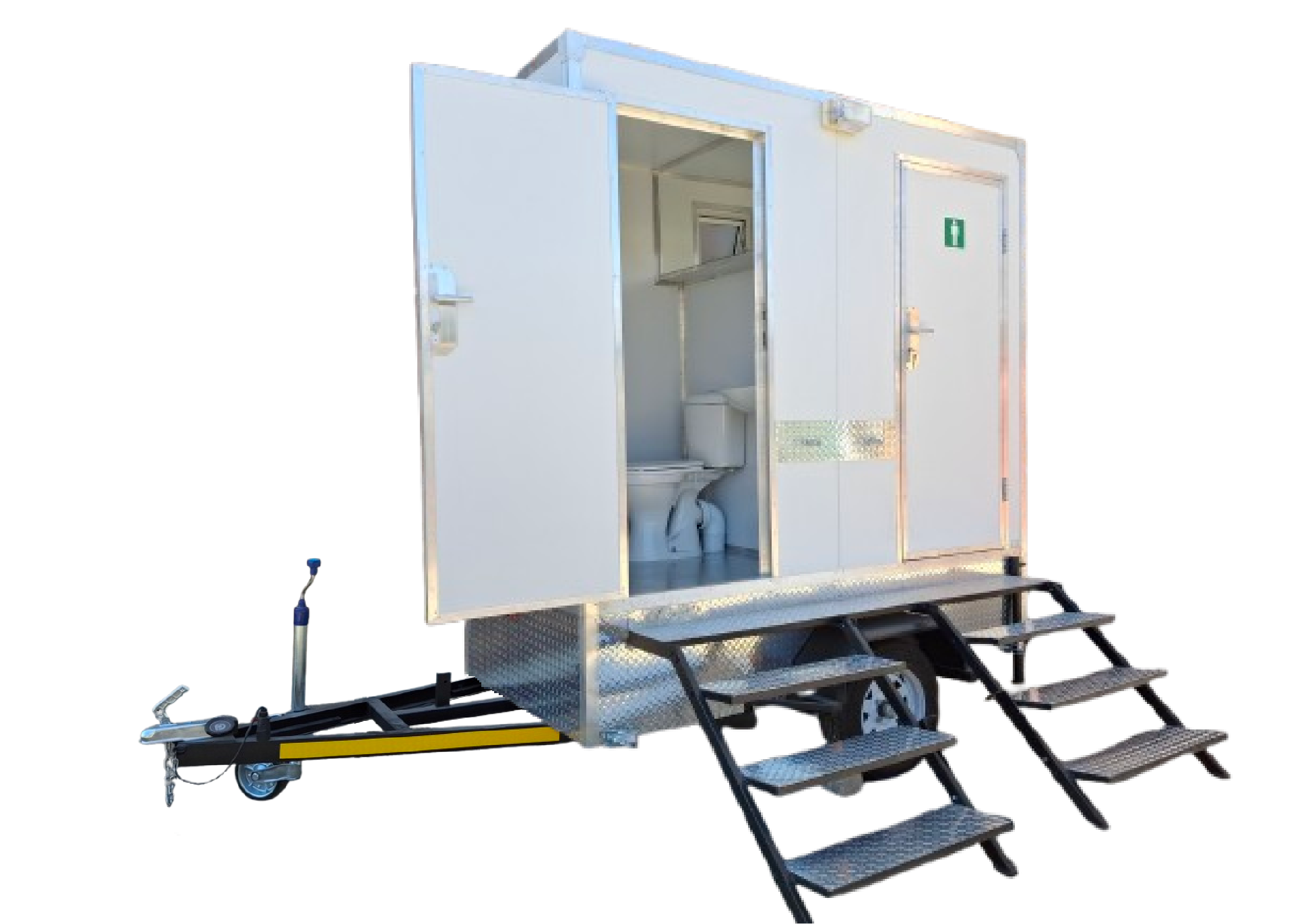 VIP Trailer Toilet 2-door open door